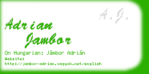 adrian jambor business card
